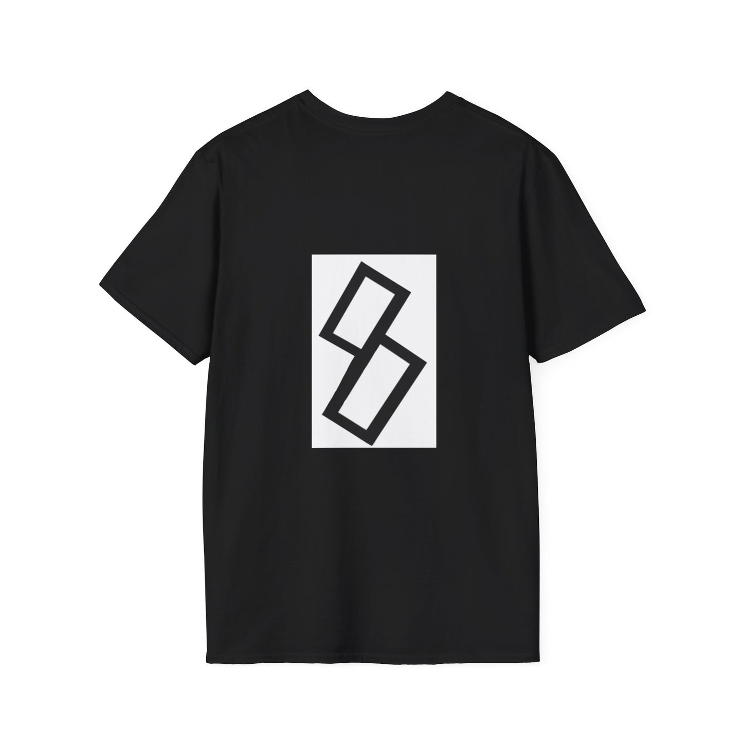 black and white Softstyle T-Shirt