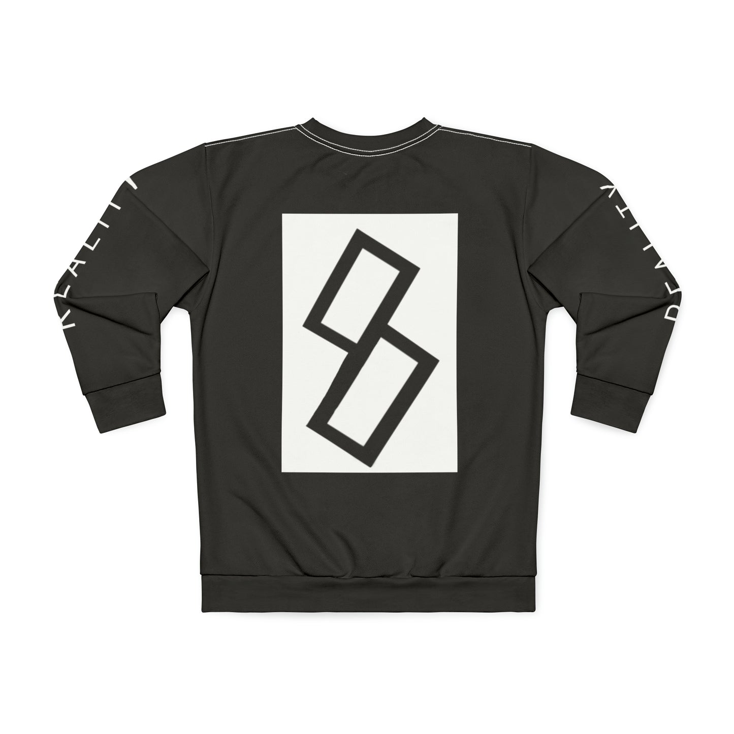 Black and white crewneck Sweatshirt (AOP)